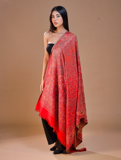 Women's Jamawar Wool Shawl